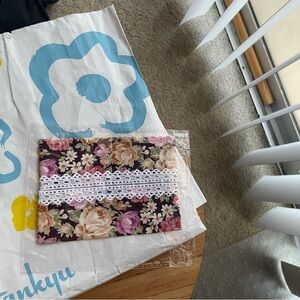 NEW floral pouch/tissue cover